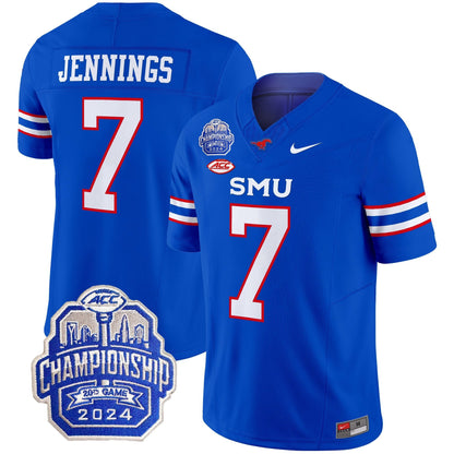 SMU Mustangs 2024 ACC Championship Patch Vapor Limited Jersey - All Stitched
