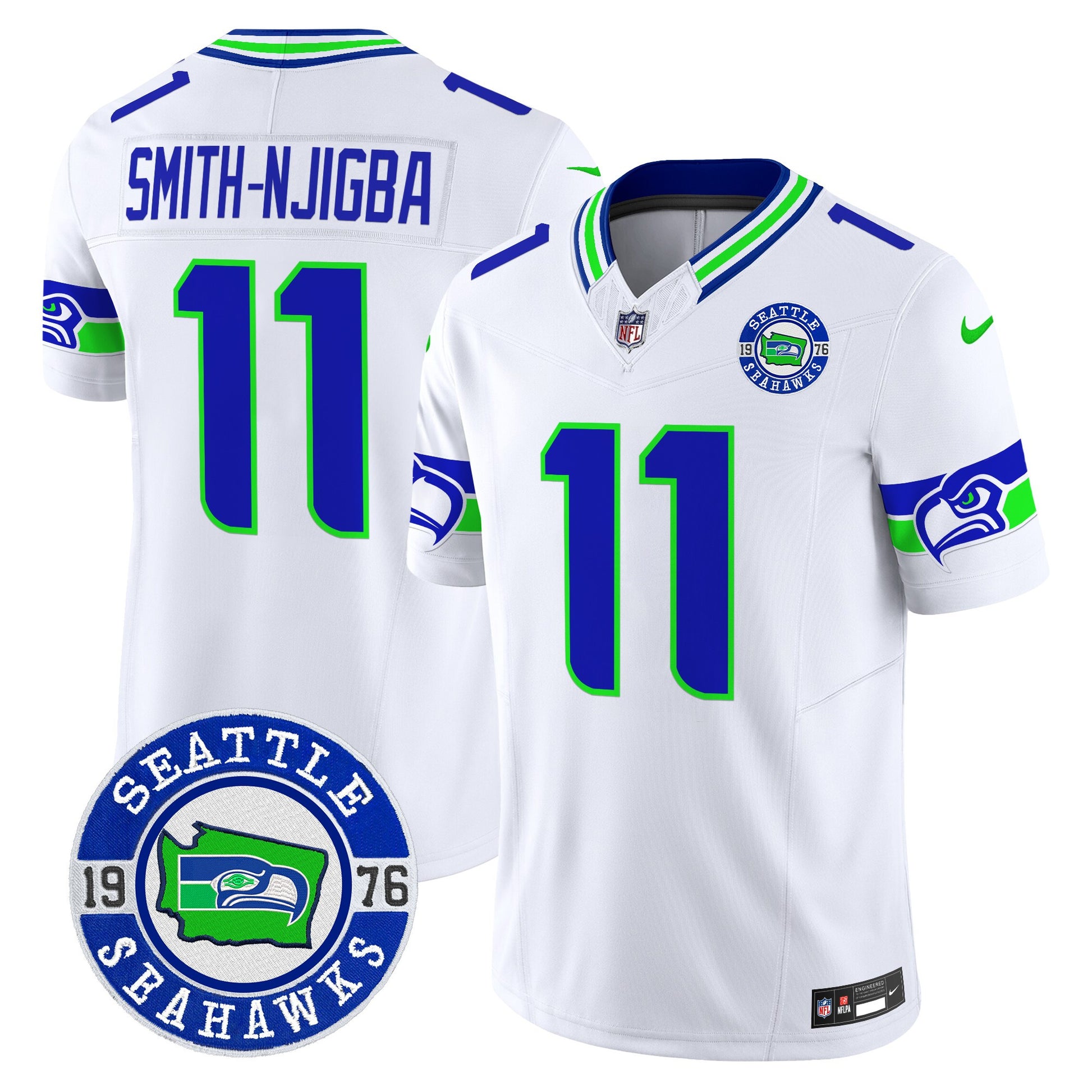 Men's Seahawks 2025 Seattle Est. 1976 Patch Vapor Limited Jersey - All Stitched