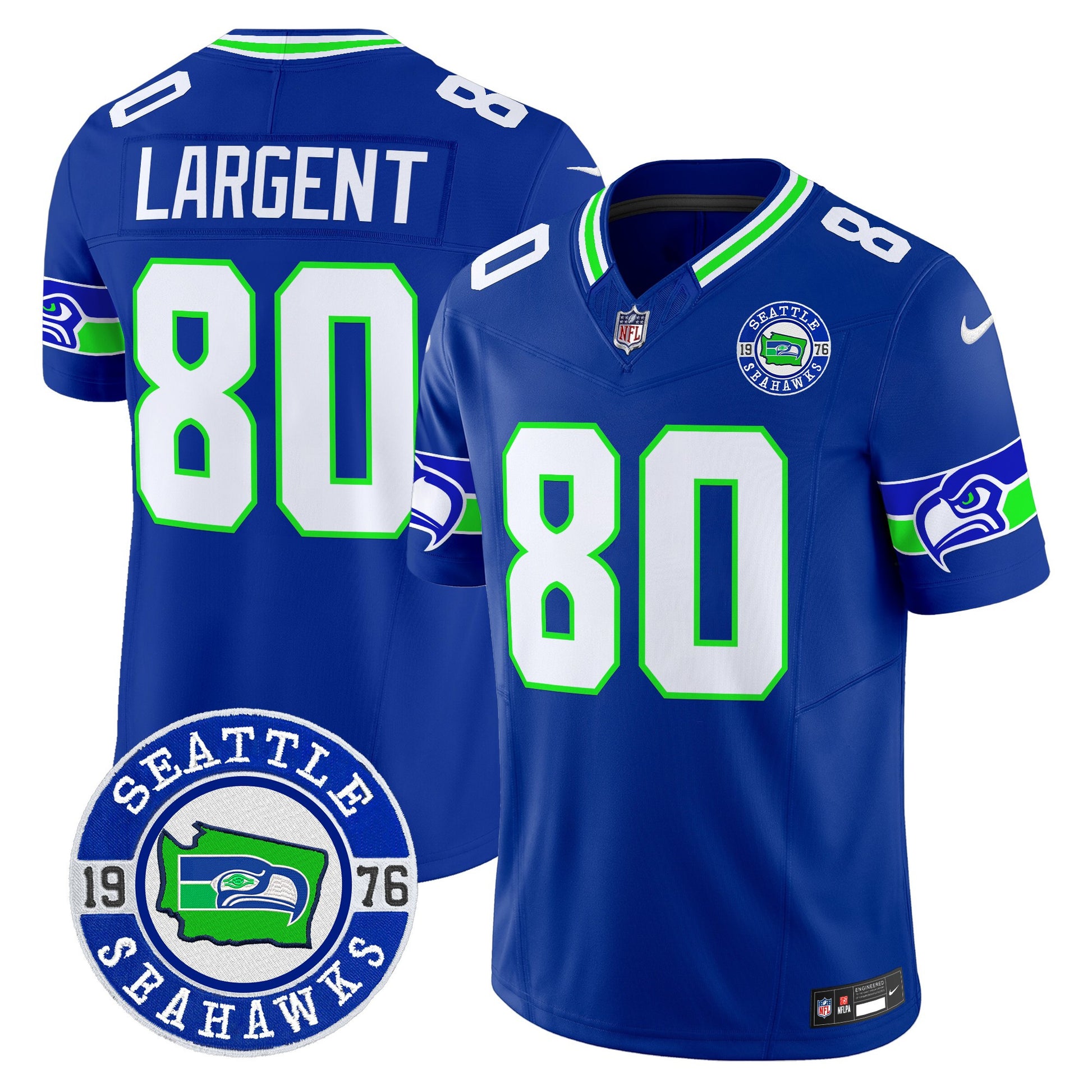 Men's Seahawks 2025 Seattle Est. 1976 Patch Vapor Limited Jersey - All Stitched