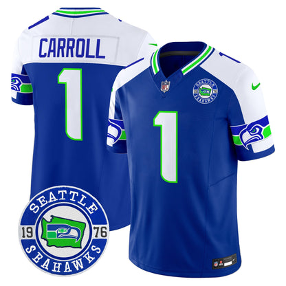 Men's Seahawks 2025 Seattle Est. 1976 Patch Vapor Limited Jersey - All Stitched