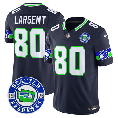Men's Seahawks 2025 Seattle Est. 1976 Patch Vapor Limited Jersey - All Stitched
