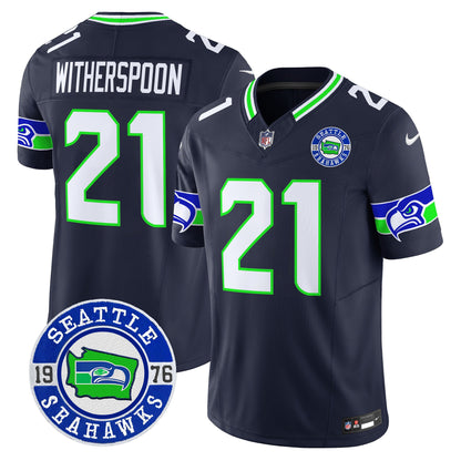 Men's Seahawks 2025 Seattle Est. 1976 Patch Vapor Limited Jersey - All Stitched