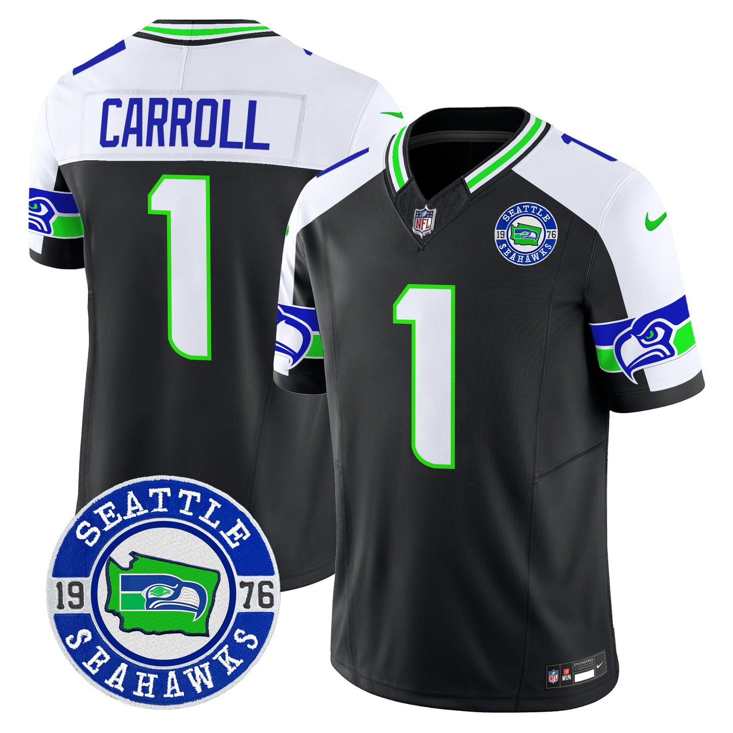 Men's Seahawks 2025 Seattle Est. 1976 Patch Vapor Limited Jersey - All Stitched