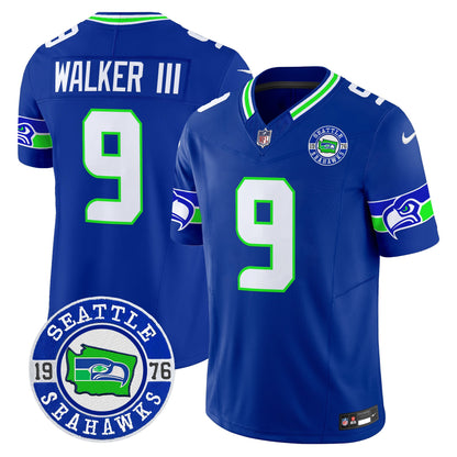 Men's Seahawks 2025 Seattle Est. 1976 Patch Vapor Limited Jersey - All Stitched