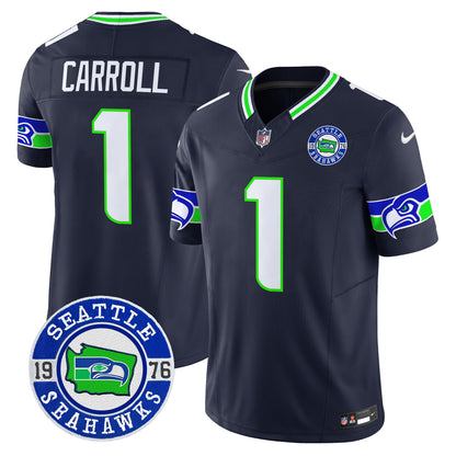 Men's Seahawks 2025 Seattle Est. 1976 Patch Vapor Limited Jersey - All Stitched