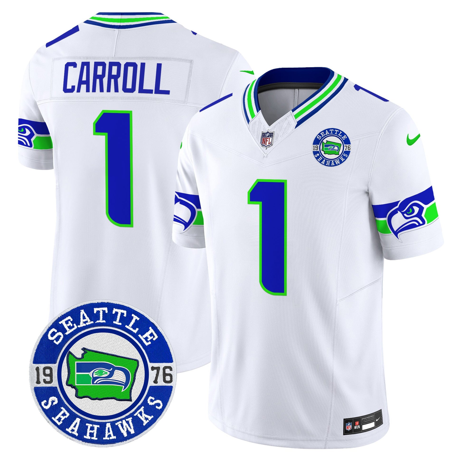 Men's Seahawks 2025 Seattle Est. 1976 Patch Vapor Limited Jersey - All Stitched