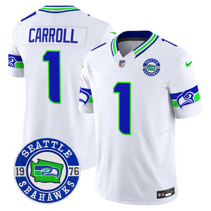 Men's Seahawks 2025 Seattle Est. 1976 Patch Vapor Limited Jersey - All Stitched