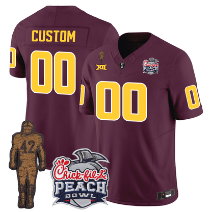 Custom Arizona Sun Devils Football 24/25 Jersey - Peach Bowl Patch