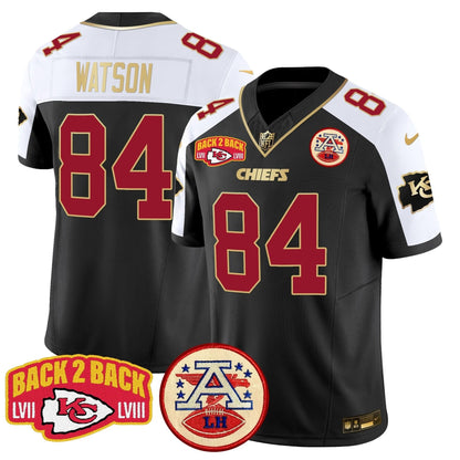 Chiefs Super Back 2 Back Patch Vapor Limited Jersey - All Stitched