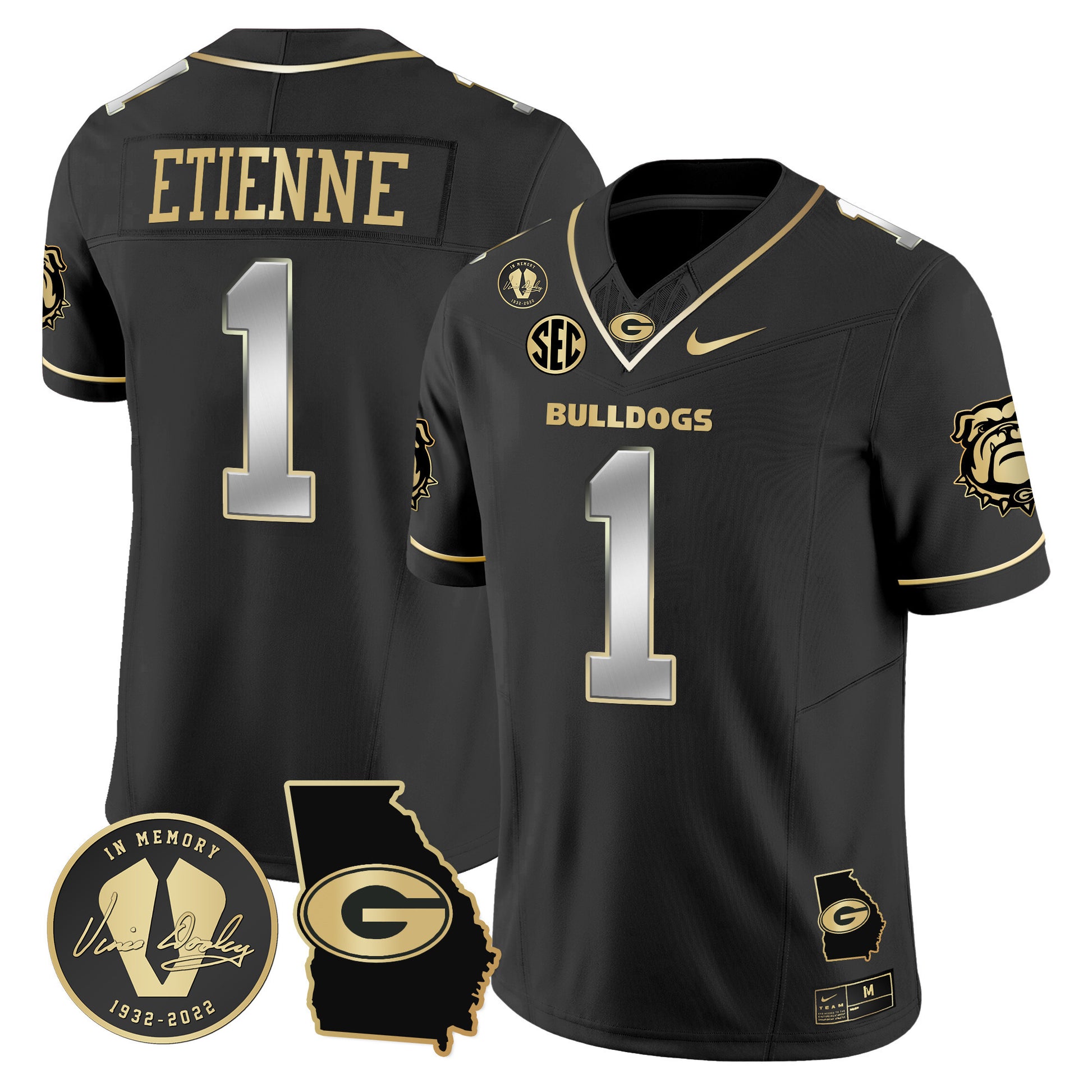 Men's Georgia Bulldogs 2024 Vapor Limited Jersey V5 - Georgia Map - All Stitched