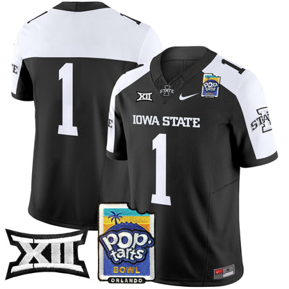 Iowa State Cyclones 2025 PopTarts Bowl Patch Vapor Limited Jersey - All Stitched