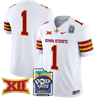 Iowa State Cyclones 2025 PopTarts Bowl Patch Vapor Limited Jersey - All Stitched