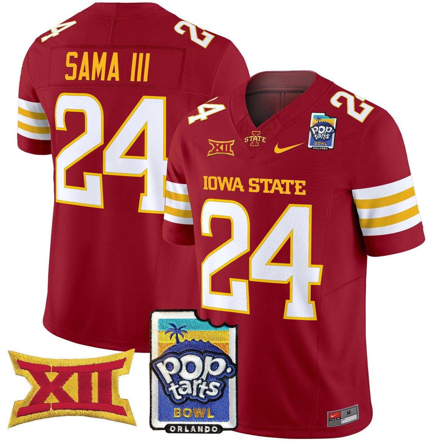Iowa State Cyclones 2025 PopTarts Bowl Patch Vapor Limited Jersey - All Stitched