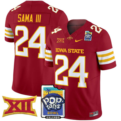 Iowa State Cyclones 2025 PopTarts Bowl Patch Vapor Limited Jersey - All Stitched