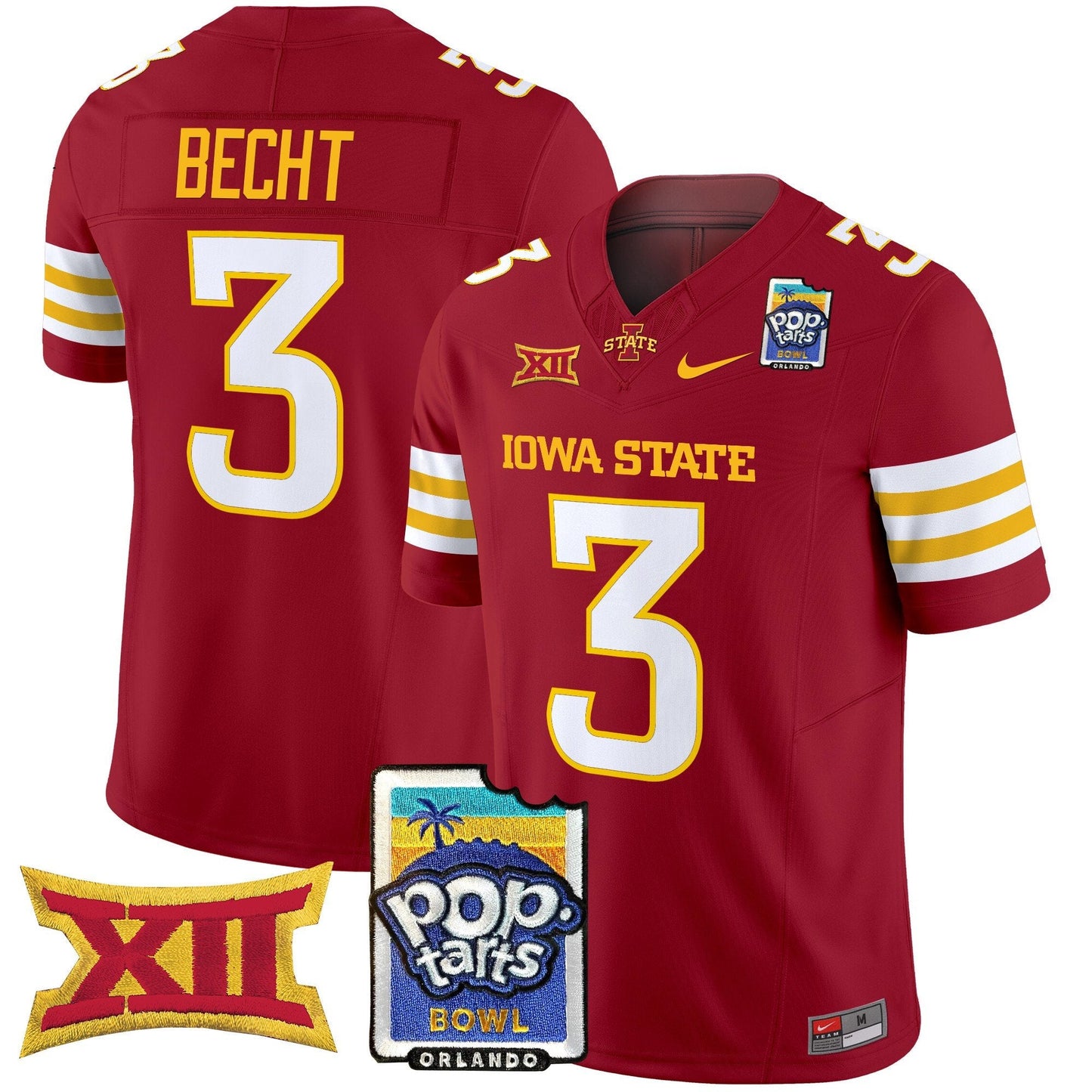 Iowa State Cyclones 2025 PopTarts Bowl Patch Vapor Limited Jersey - All Stitched