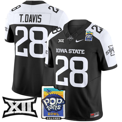 Iowa State Cyclones 2025 PopTarts Bowl Patch Vapor Limited Jersey - All Stitched