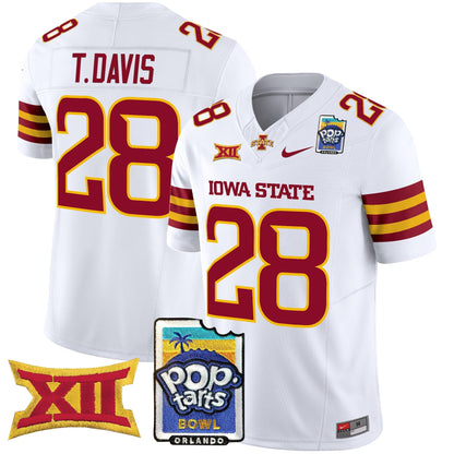 Iowa State Cyclones 2025 PopTarts Bowl Patch Vapor Limited Jersey - All Stitched