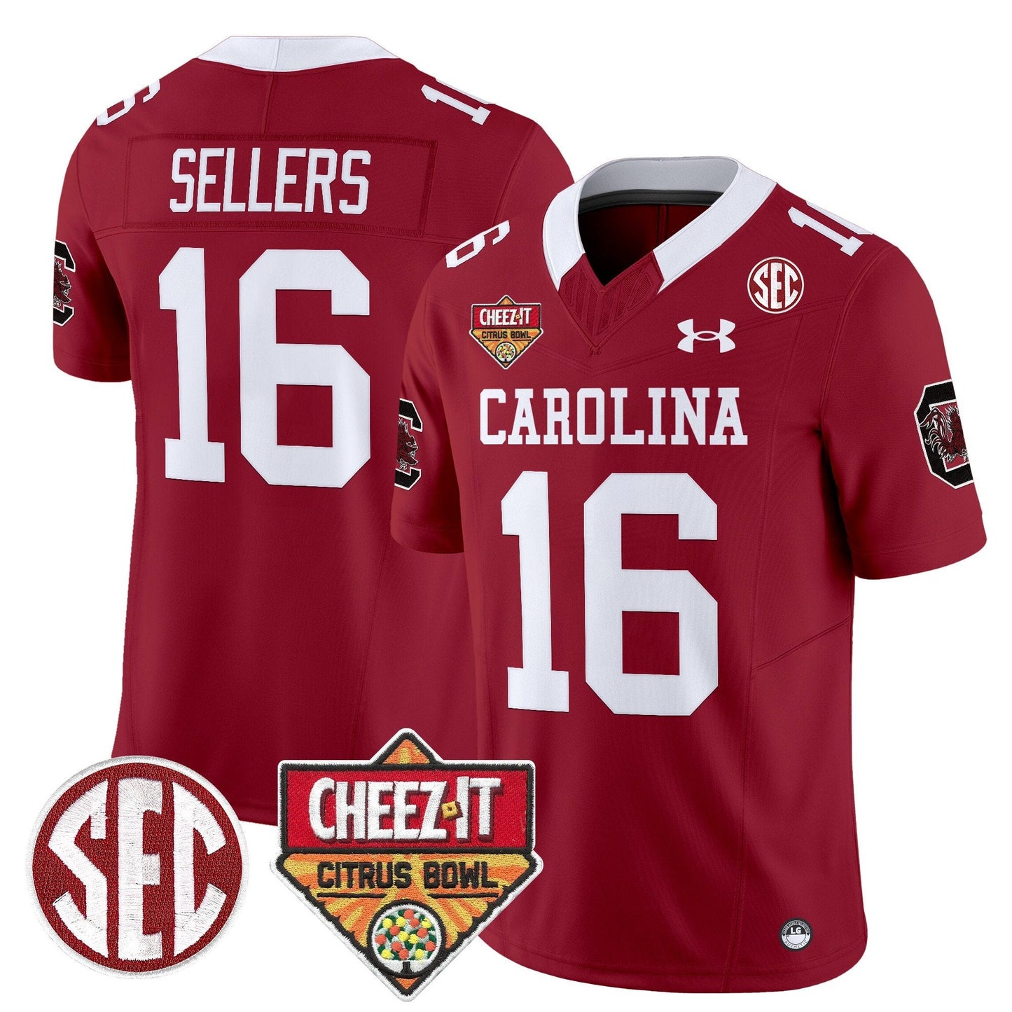South Carolina Gamecocks 1980 Throwback Cheez-It Citrus Bowl Patch Vapor Limited Jersey - All Stitched
