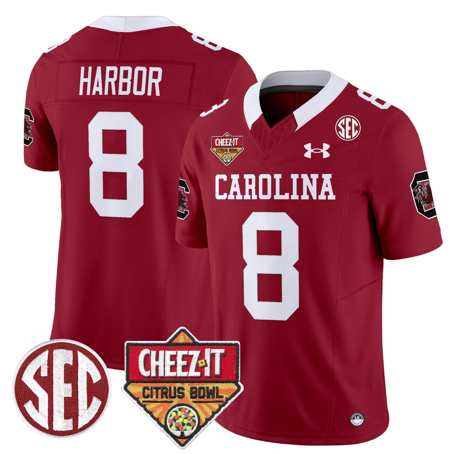South Carolina Gamecocks 1980 Throwback Cheez-It Citrus Bowl Patch Vapor Limited Jersey - All Stitched