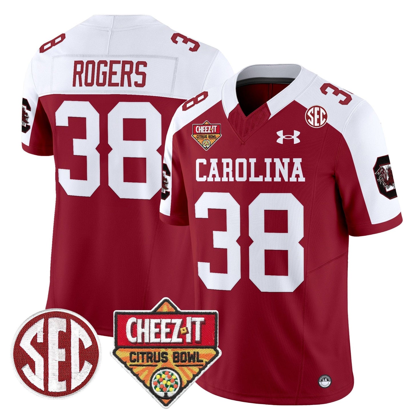 South Carolina Gamecocks 1980 Throwback Cheez-It Citrus Bowl Patch Vapor Limited Jersey - All Stitched