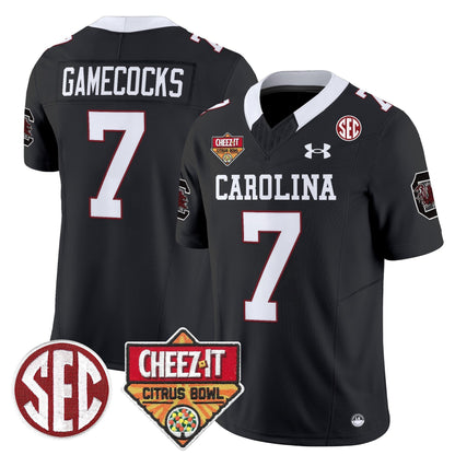 South Carolina Gamecocks 1980 Throwback Cheez-It Citrus Bowl Patch Vapor Limited Jersey - All Stitched