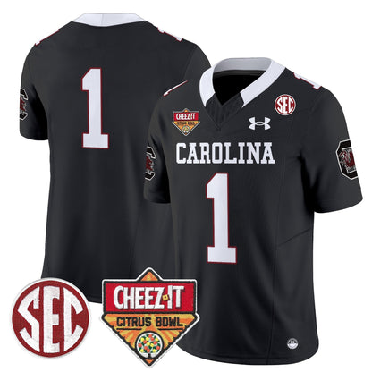 South Carolina Gamecocks 1980 Throwback Cheez-It Citrus Bowl Patch Vapor Limited Jersey - All Stitched