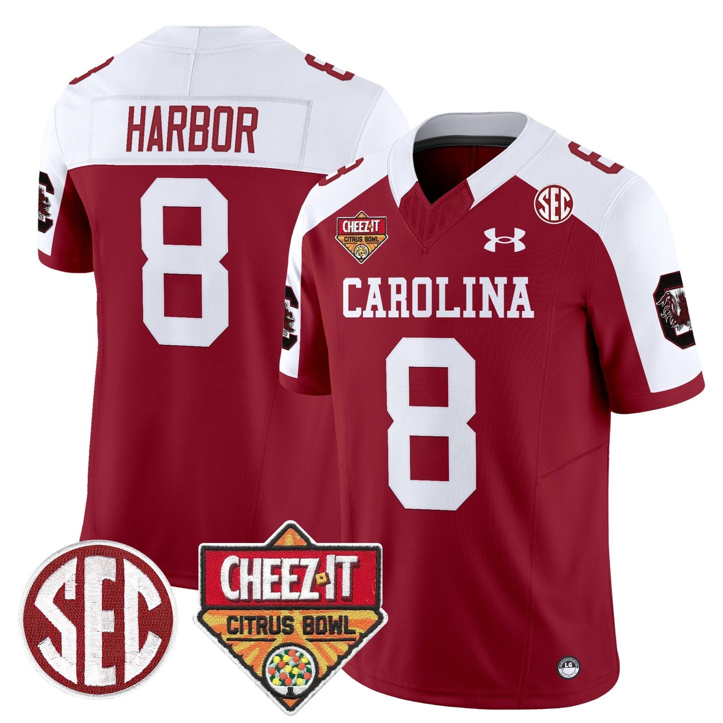South Carolina Gamecocks 1980 Throwback Cheez-It Citrus Bowl Patch Vapor Limited Jersey - All Stitched