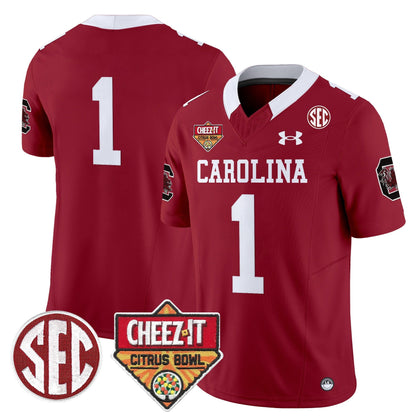 South Carolina Gamecocks 1980 Throwback Cheez-It Citrus Bowl Patch Vapor Limited Jersey - All Stitched