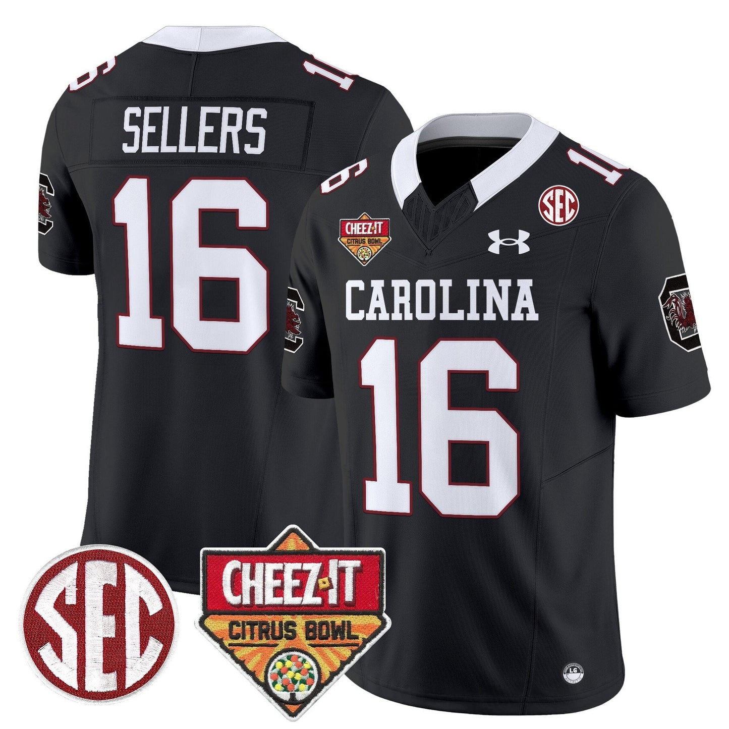 South Carolina Gamecocks 1980 Throwback Cheez-It Citrus Bowl Patch Vapor Limited Jersey - All Stitched