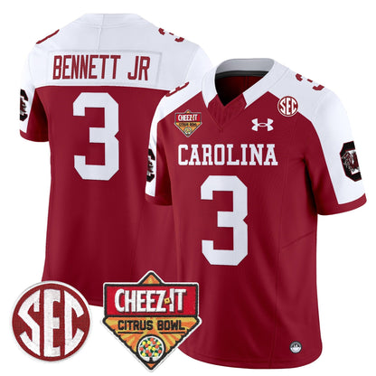 South Carolina Gamecocks 1980 Throwback Cheez-It Citrus Bowl Patch Vapor Limited Jersey - All Stitched