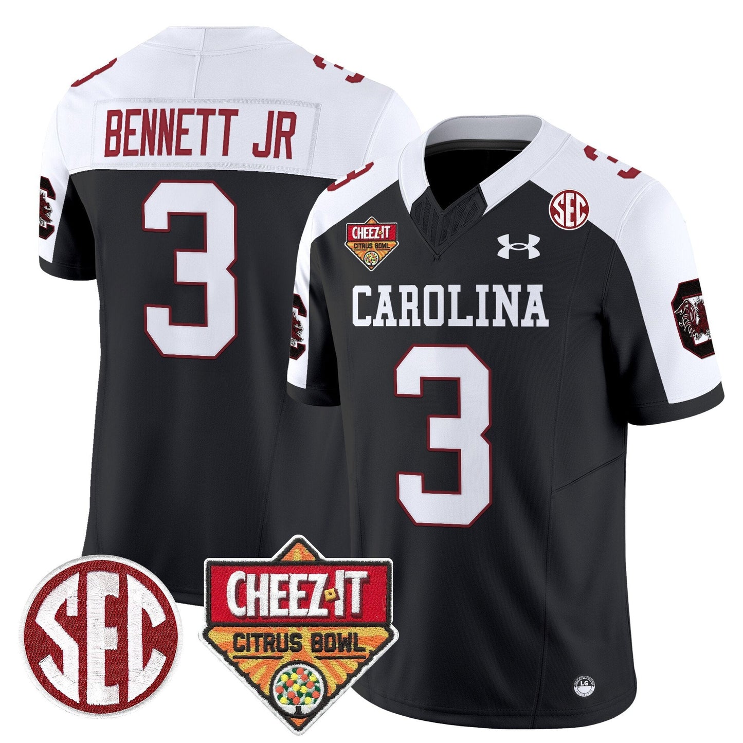 South Carolina Gamecocks 1980 Throwback Cheez-It Citrus Bowl Patch Vapor Limited Jersey - All Stitched