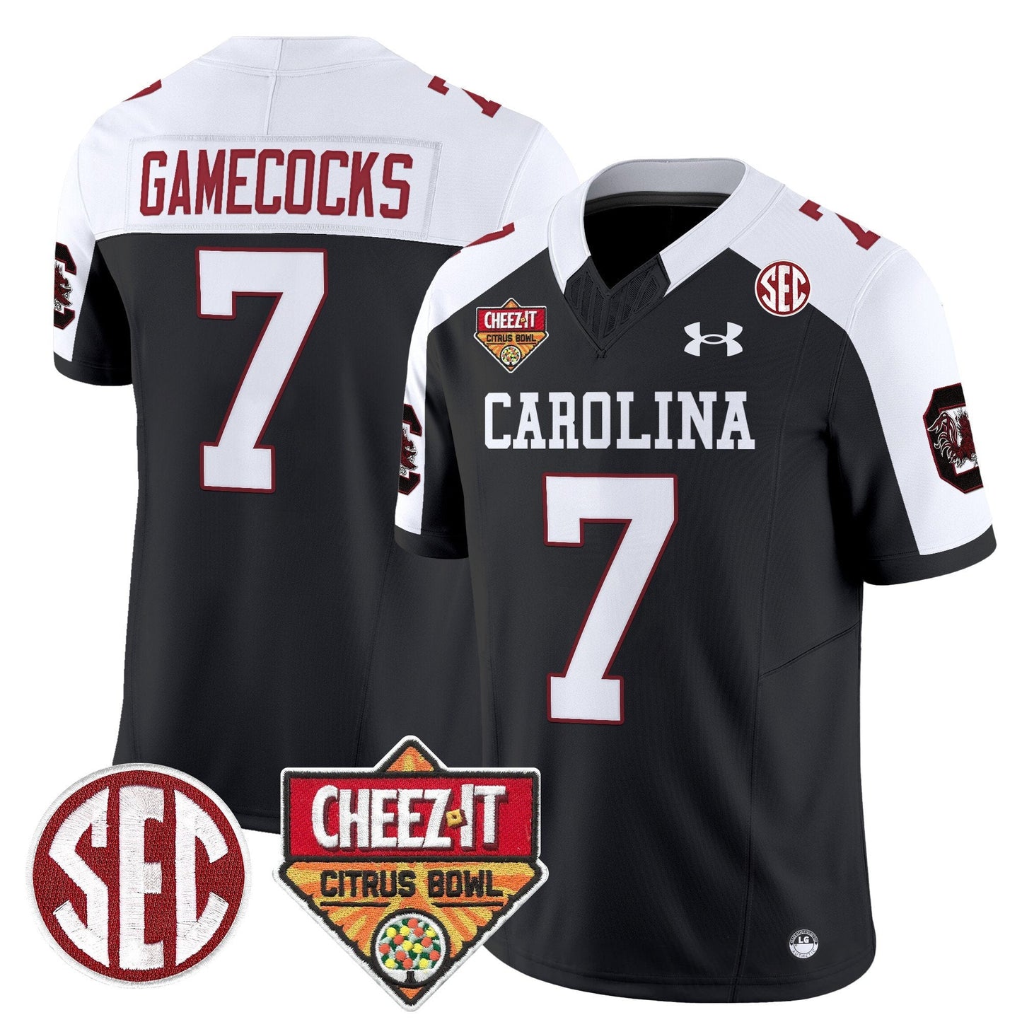 South Carolina Gamecocks 1980 Throwback Cheez-It Citrus Bowl Patch Vapor Limited Jersey - All Stitched