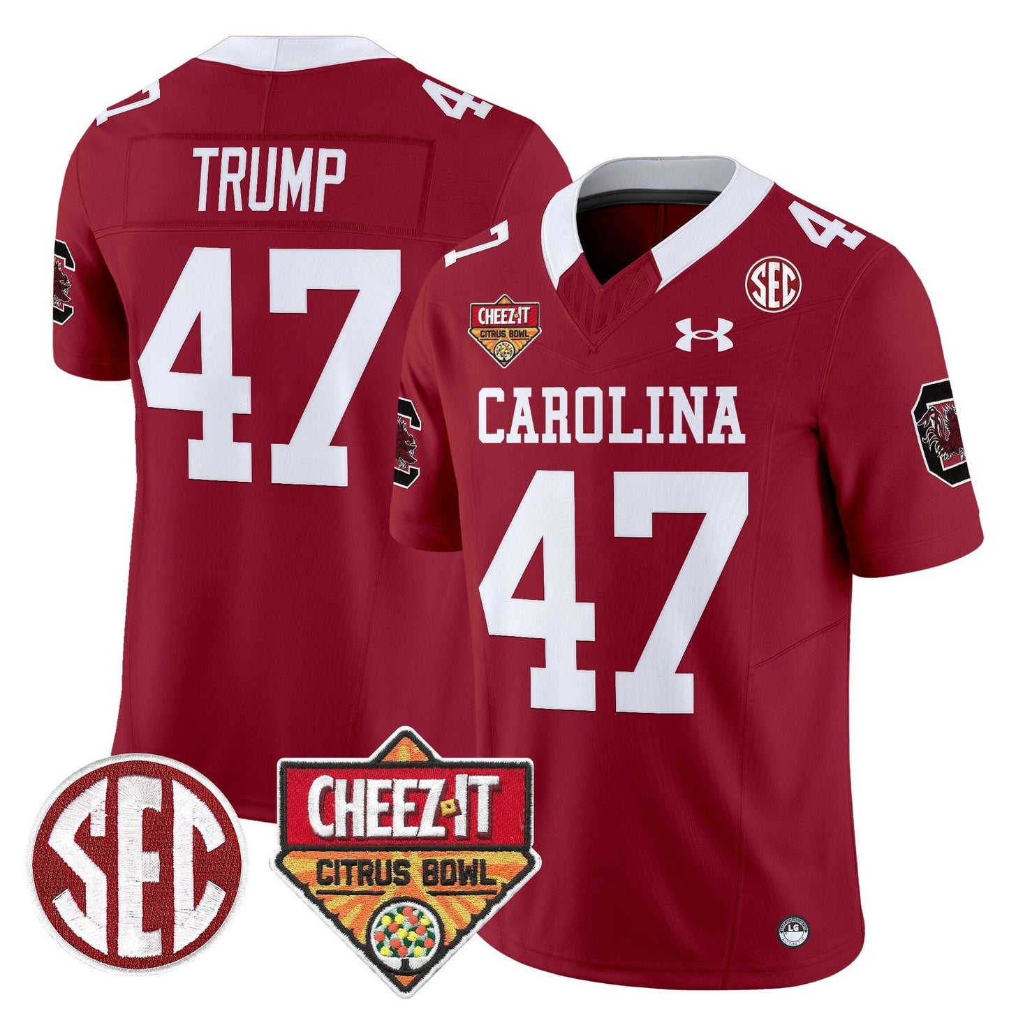 South Carolina Gamecocks 1980 Throwback Cheez-It Citrus Bowl Patch Vapor Limited Jersey - All Stitched