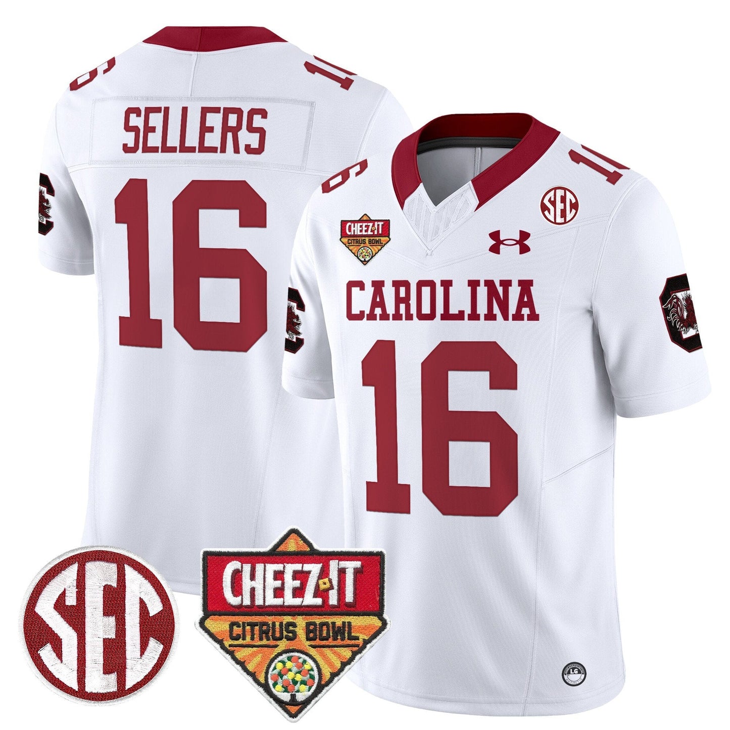 South Carolina Gamecocks 1980 Throwback Cheez-It Citrus Bowl Patch Vapor Limited Jersey - All Stitched