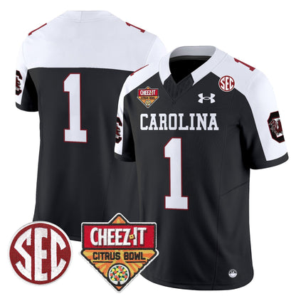 South Carolina Gamecocks 1980 Throwback Cheez-It Citrus Bowl Patch Vapor Limited Jersey - All Stitched