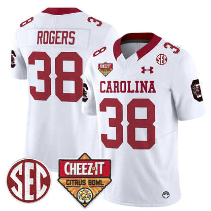 South Carolina Gamecocks 1980 Throwback Cheez-It Citrus Bowl Patch Vapor Limited Jersey - All Stitched
