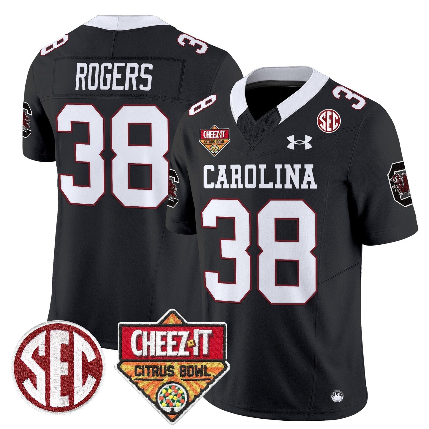 South Carolina Gamecocks 1980 Throwback Cheez-It Citrus Bowl Patch Vapor Limited Jersey - All Stitched