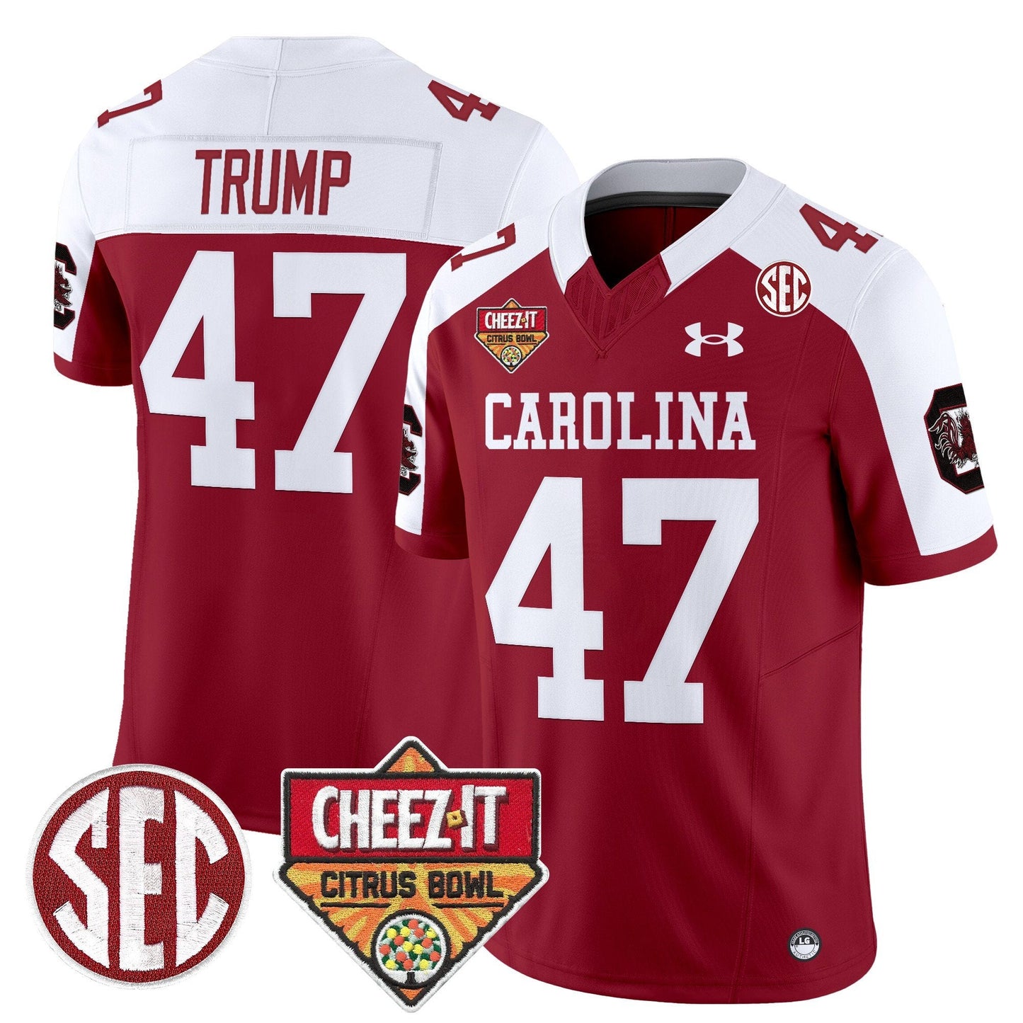 South Carolina Gamecocks 1980 Throwback Cheez-It Citrus Bowl Patch Vapor Limited Jersey - All Stitched