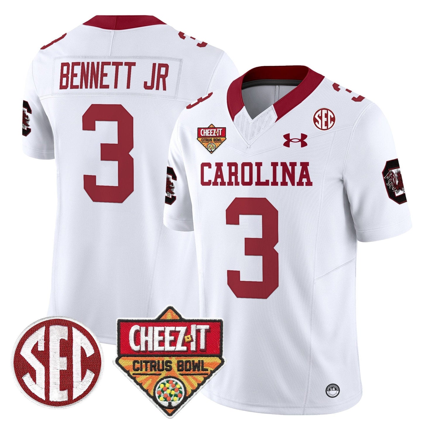 South Carolina Gamecocks 1980 Throwback Cheez-It Citrus Bowl Patch Vapor Limited Jersey - All Stitched