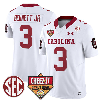 South Carolina Gamecocks 1980 Throwback Cheez-It Citrus Bowl Patch Vapor Limited Jersey - All Stitched