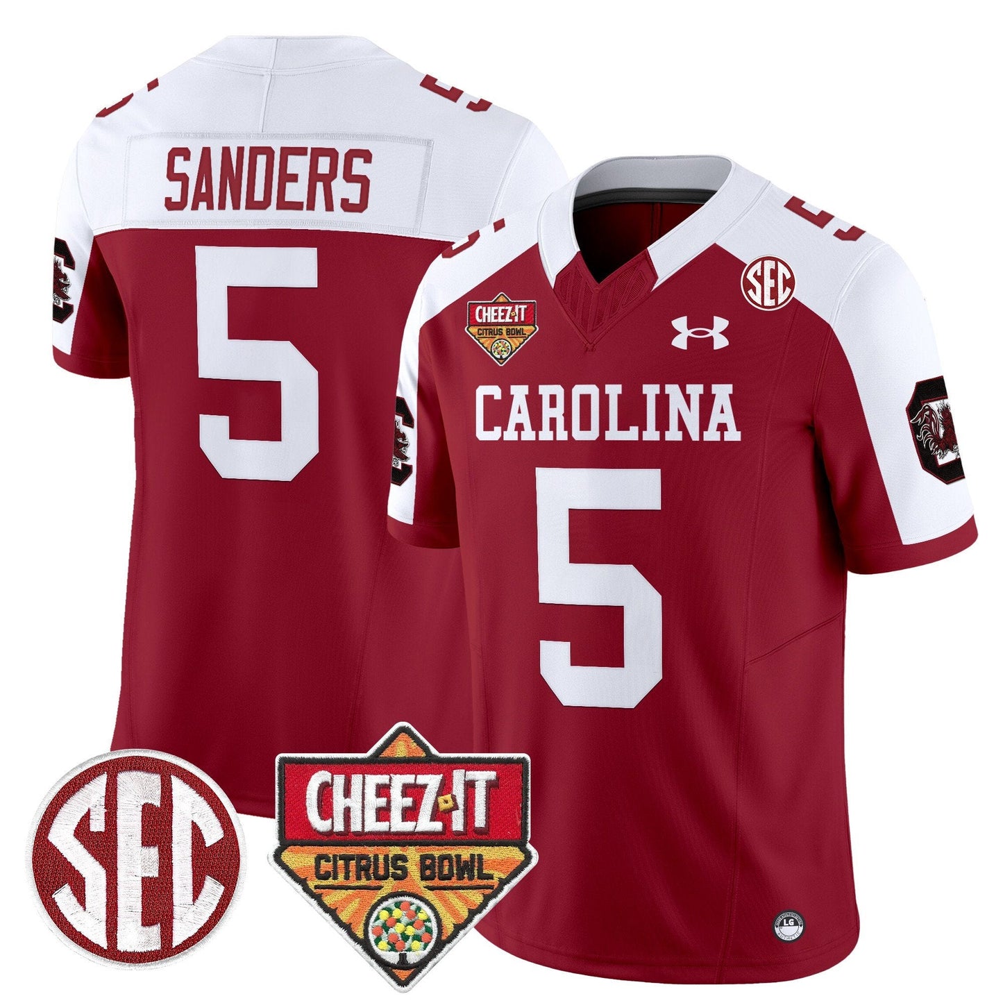 South Carolina Gamecocks 1980 Throwback Cheez-It Citrus Bowl Patch Vapor Limited Jersey - All Stitched
