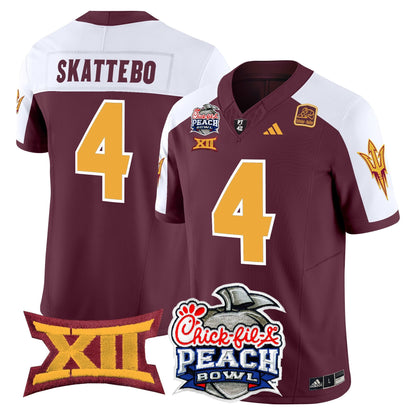 Arizona State Sun Devils 2025 Peach Bowl Vapor Limited Jersey - All Stitched