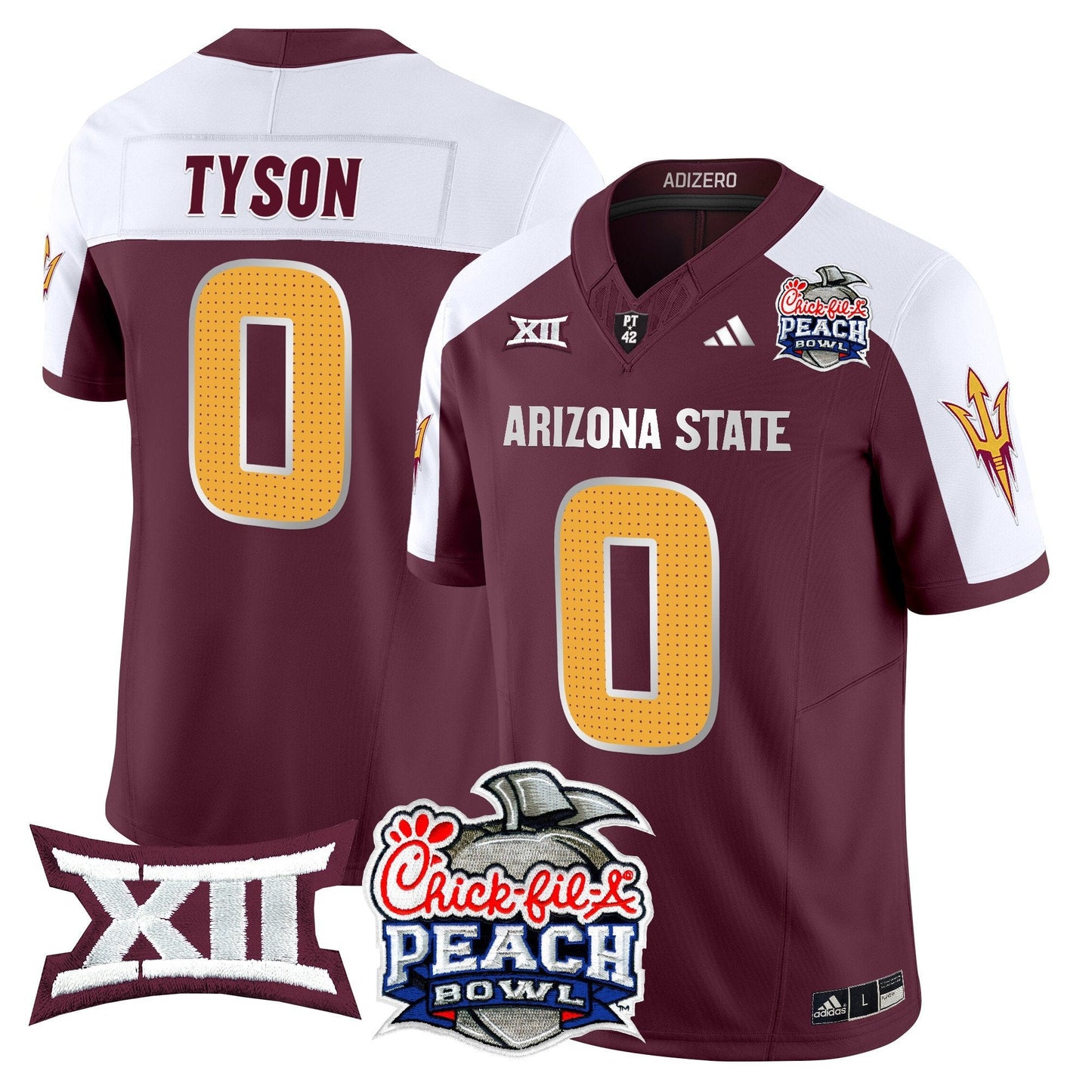 Arizona State Sun Devils 2025 Peach Bowl Vapor Limited Jersey - All Stitched