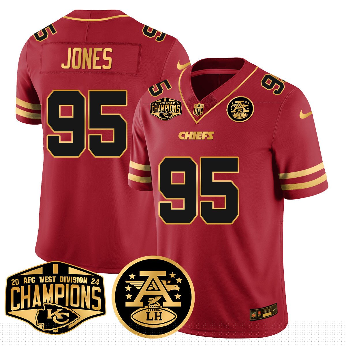 Chiefs 2024 AFC West Champs Jersey - All Stitched