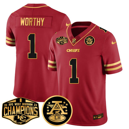 Chiefs 2024 AFC West Champs Jersey - All Stitched