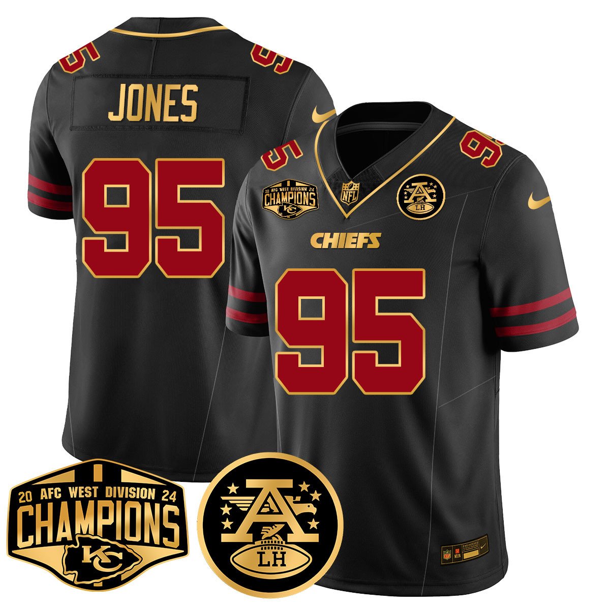 Chiefs 2024 AFC West Champs Jersey - All Stitched