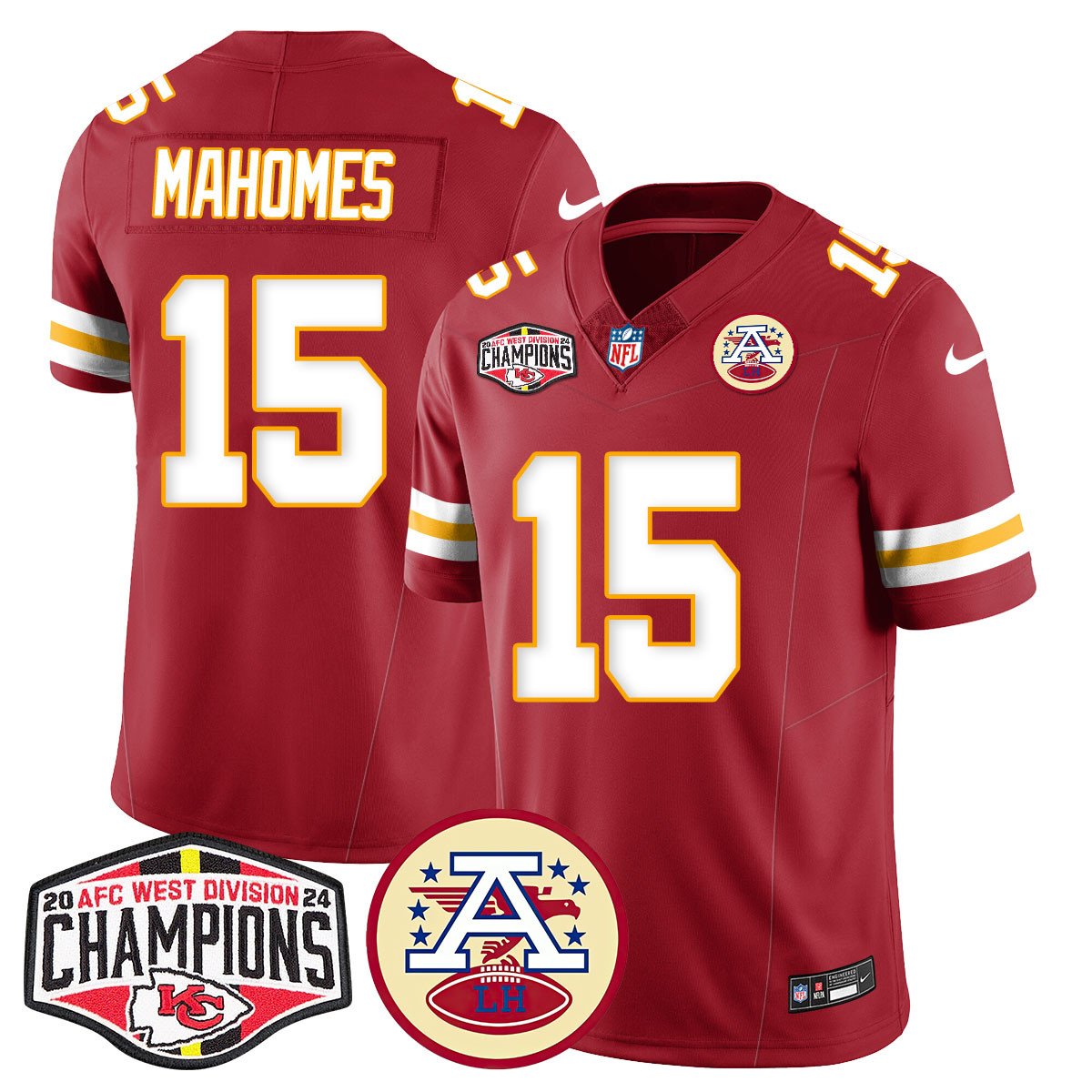 Chiefs 2024 AFC West Champs Jersey - All Stitched