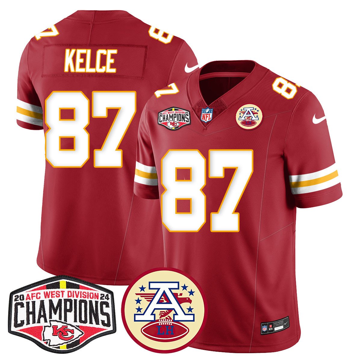Chiefs 2024 AFC West Champs Jersey - All Stitched