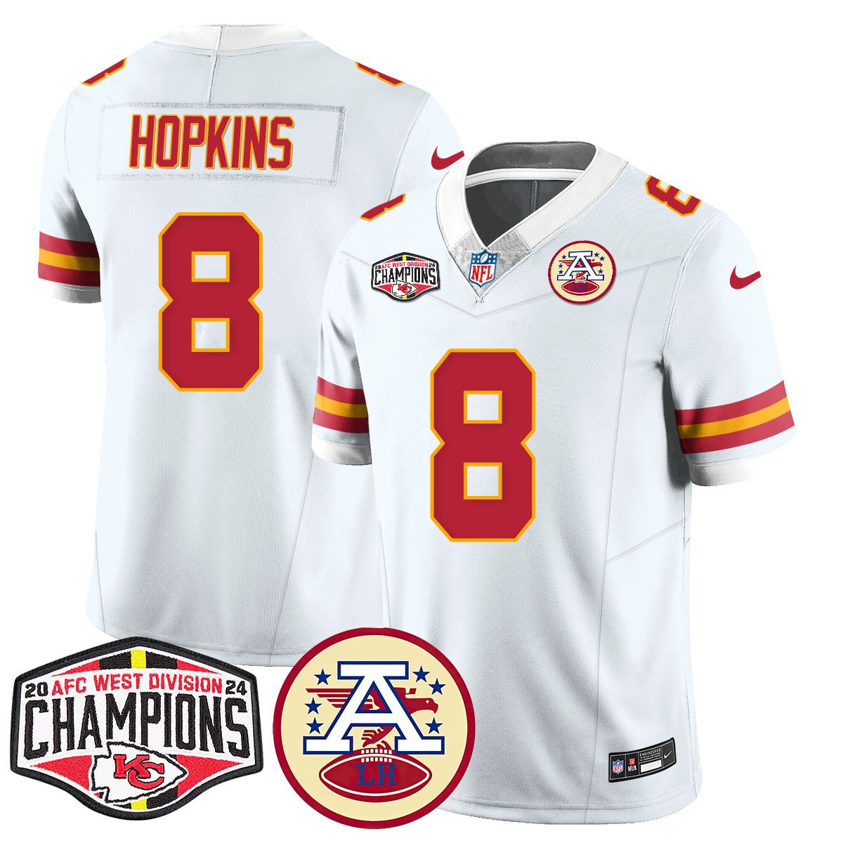 Chiefs 2024 AFC West Champs Jersey - All Stitched