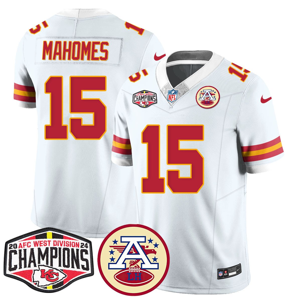 Chiefs 2024 AFC West Champs Jersey - All Stitched